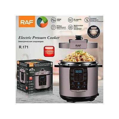 RAF Multifunctional 6L Smart Programmable Digital Electric Pressure Cooker – Multicolor