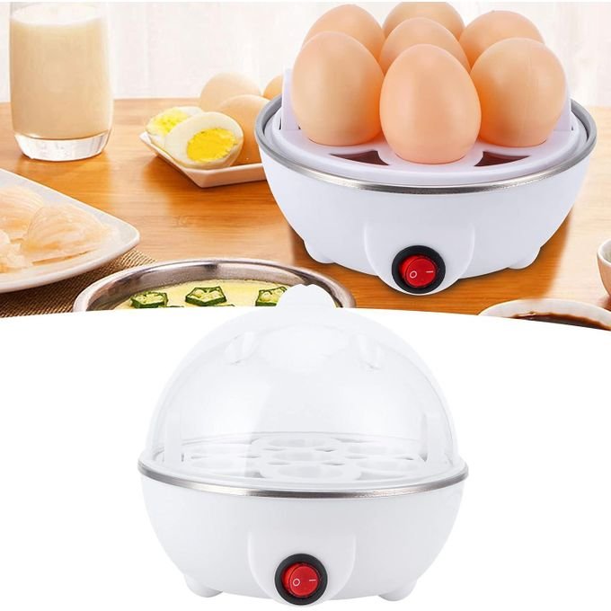 Electric Egg Cooker 7 Slot – Egg Boiler, Poacher & Steamer, White