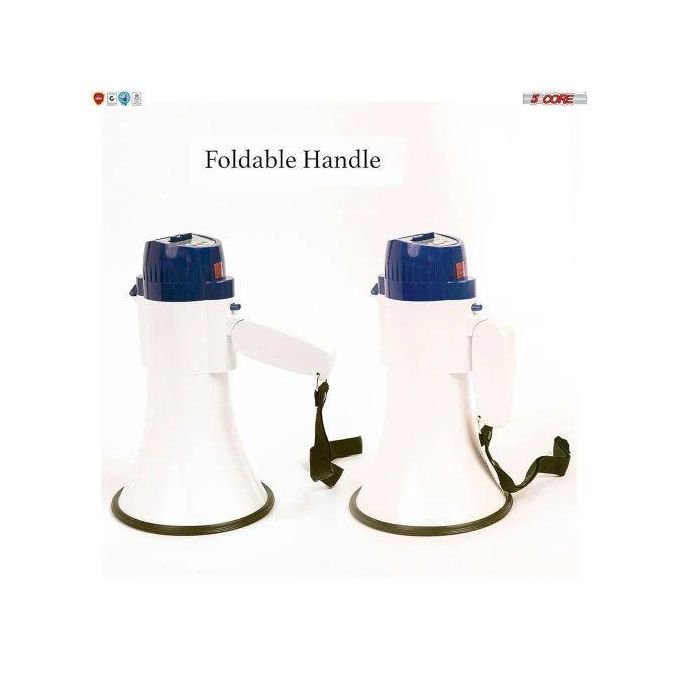 Professional PA Megaphone Bullhorn Siren, Rally Public Address System (Mukalakasa) - Multicolor