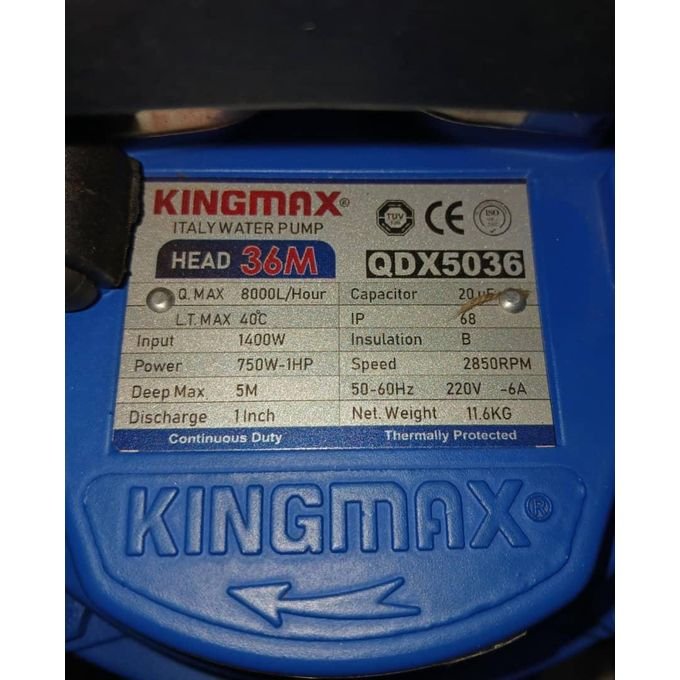 Kingmax Submersible Head 36M/119feet Water Pump With Float Switch
