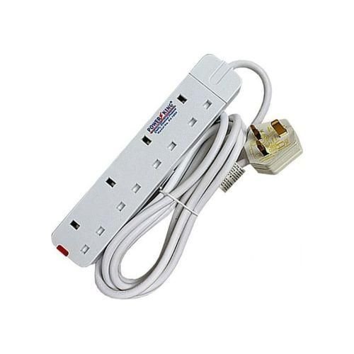Bundle Of TV & Fridge Guard And Power King 4way Extension Cable - White