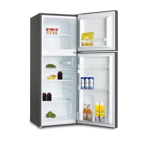Roch 175 Liters Double Door Top Freezer Defrost Fridge – Inox(2YRS WRTY)