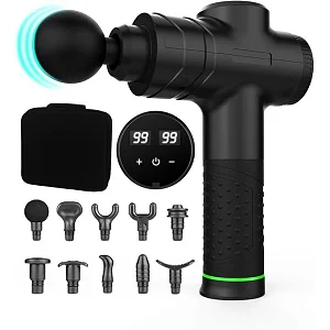 Rechargeable Deep Tissue Massage Muscle Massager - Black