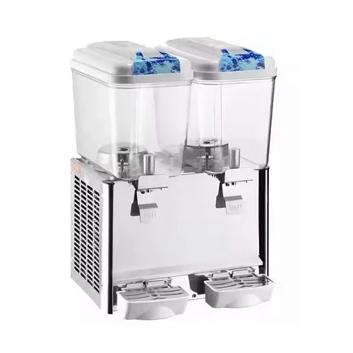 ADH 18L 2 Tap Cold Drink &amp; Juice Dispenser - Commercial Beverage Machine - White