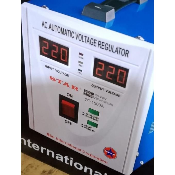 Star ST-1500A Automatic Voltage Regulator/ 110v~ 220v Output/ white/Blue
