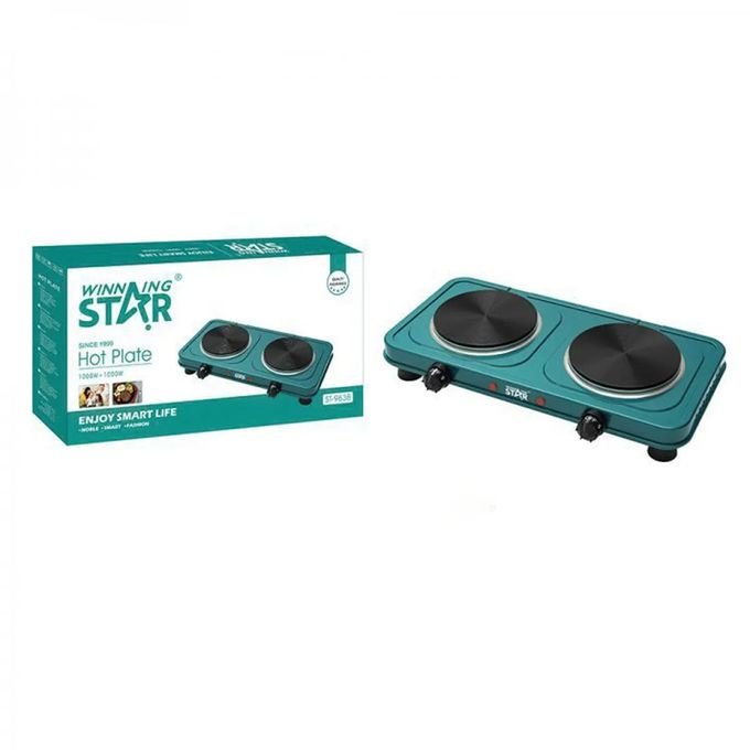 Winningstar Electric Double Burner Hot Plate - Green