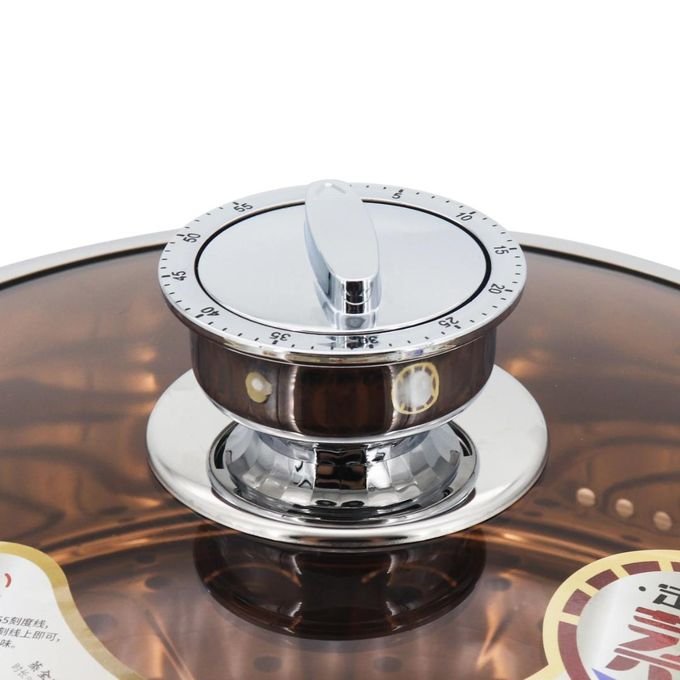 28Cm Stainless-steel Food Steamer With Manual Timer - Silver