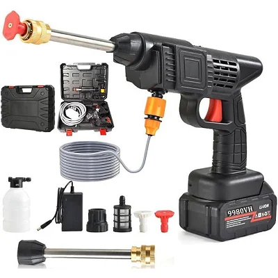 48V Cordless Pressure Sprayer &amp; Car Washer - Portable Rechargeable Cleaning Gun, 1 Battery