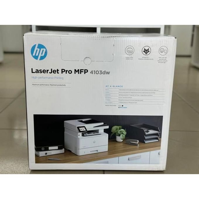 Hp LaserJet Pro MFP 4103dw Printer – High-Speed 40ppm, Wireless, Duplex Printing and Scanning - White