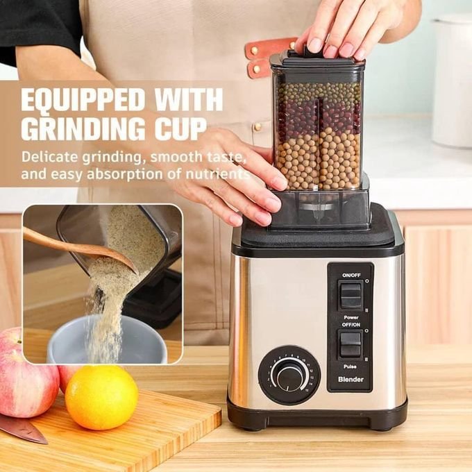 3 Liters Electric Plastic Commercial Blender with Big & Small Jar – Multicolour