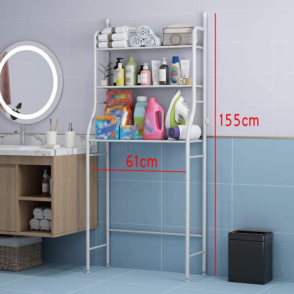 Metal Washing Machine Shelf Organizer – 3-Layer Space-Saving Rack