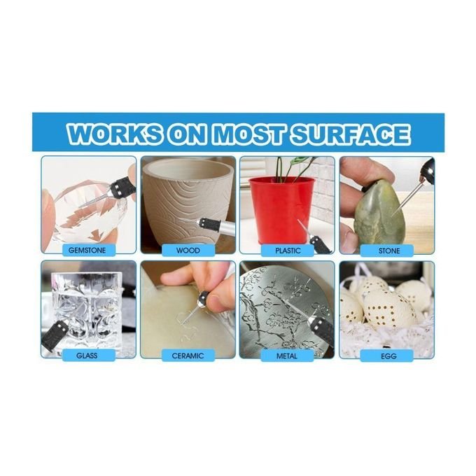 Rechargeable 30-in-1 Engraving Pen Kit – Rotary Tool for Wood, Glass, Metal, Plastic & Leather