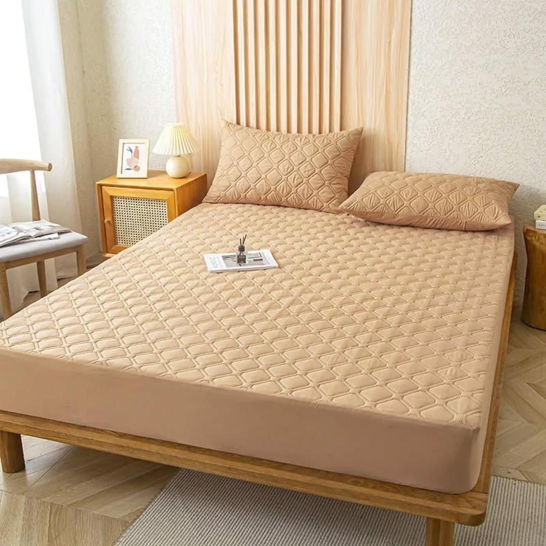5*6 Quilted Water Proof Mattress Protector- Brown