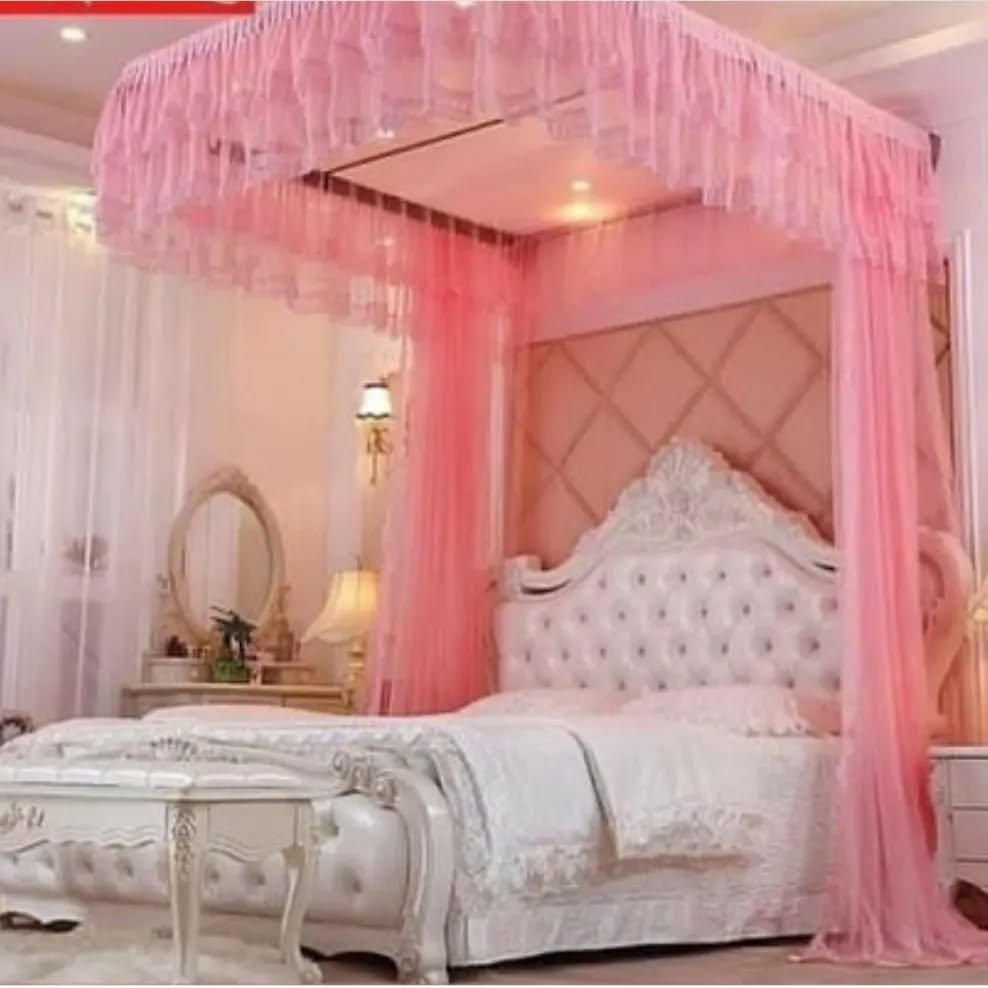 5x6 Wall mounted Mosquito Net- Pink