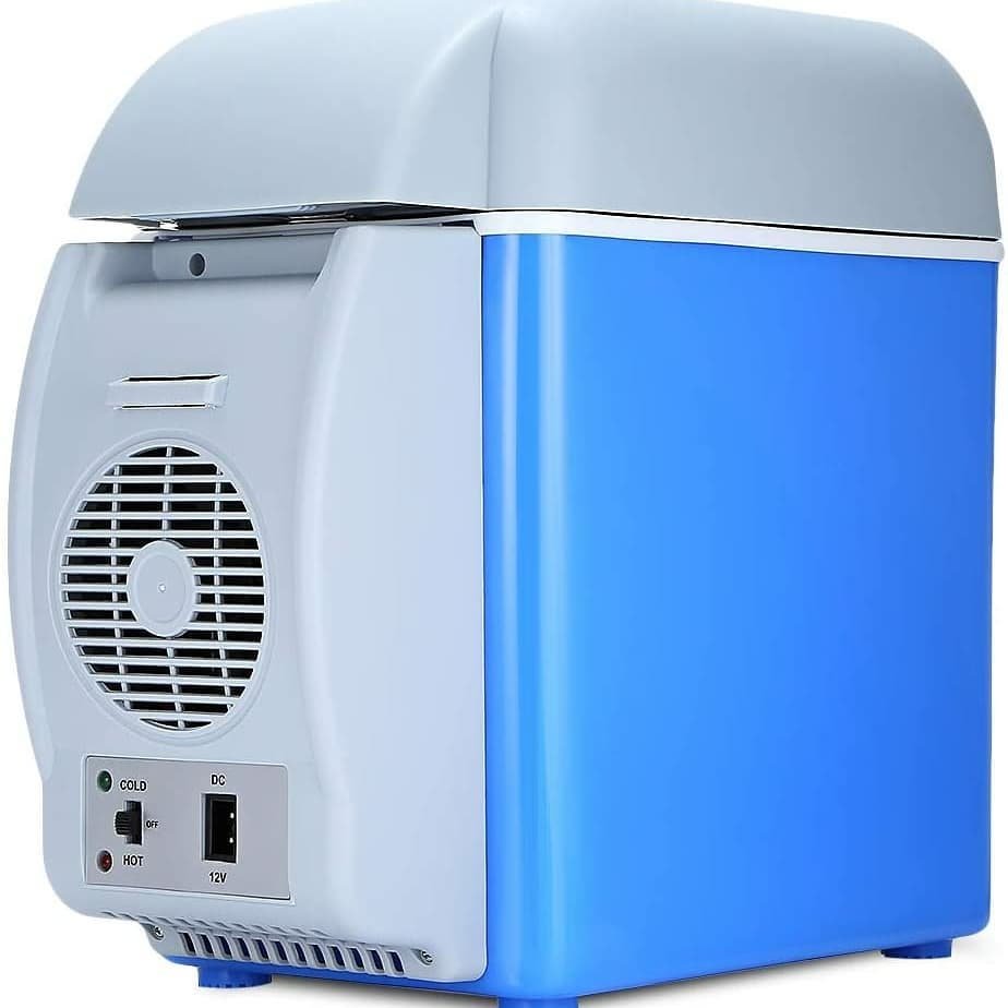 7.5L Mini Portable Car Refrigerator - Blue And White