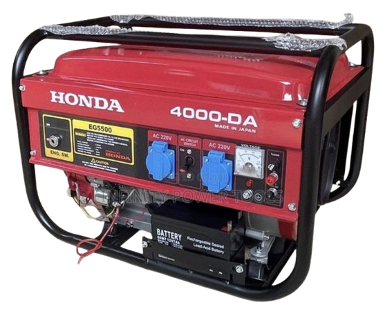 Honda 4000-DA 3500VA Petrol Generator - Portable Gasoline Generator with Key & Manual Start