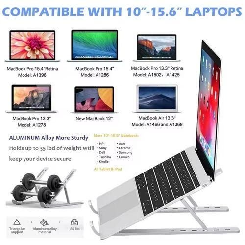 Portable adjustable laptop stand