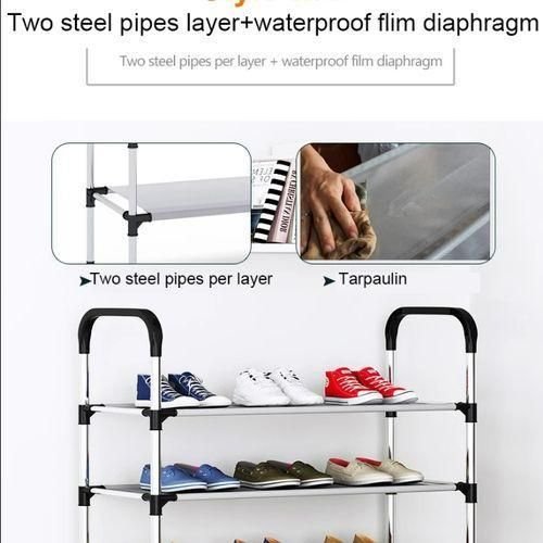 5 Layer Multipurpose Bags & Shoe Rack - Multicolor