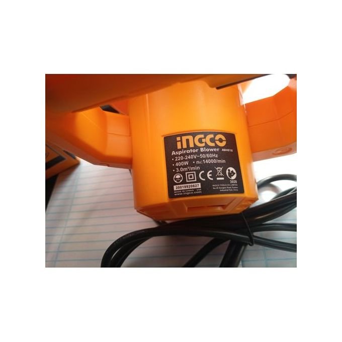 INGCO 400W Air Blower & Vacuum Cleaner – Yellow Black