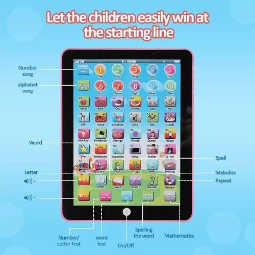 Interactive Kids Learning toy tablet - Multicolor