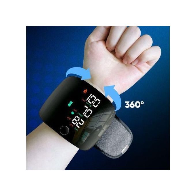 Digital Wrist Blood Pressure and Heart Rate Monitor – USB Rechargeable