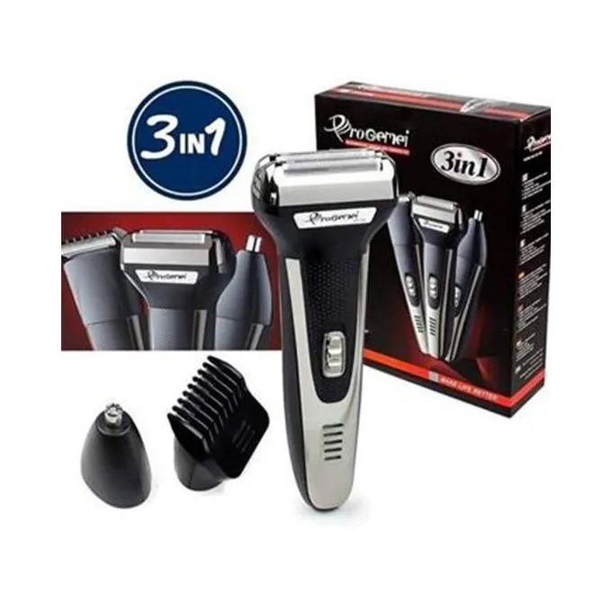 Geemy Rechargeable Shaver And Trimmer Set- Gold