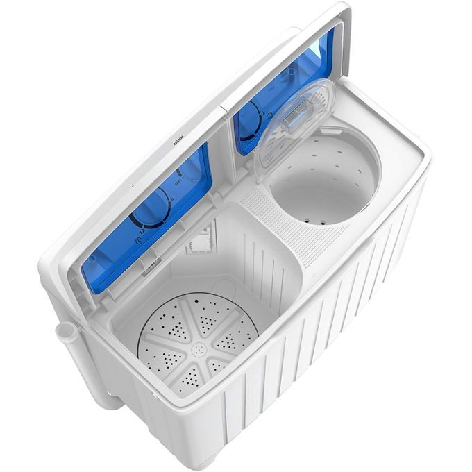 SPJ 7kg Semi-Automatic Twin Tub Washing Machine with Spin Dryer – White (2 Years Warranty)