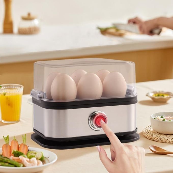 Electric Egg Cooker 6-Egg Capacity with Fast Start Heating