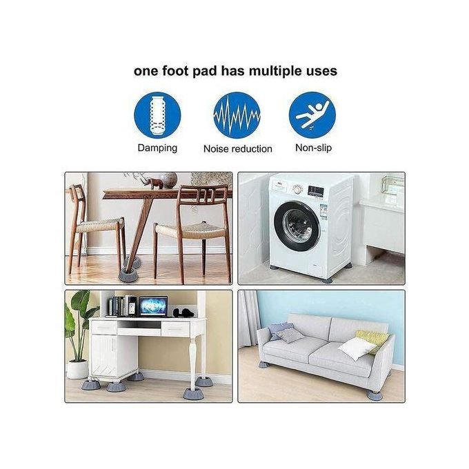 Refrigerator Stand, Washing Machine Pads, Anti Vibration Pads, Furniture Base Stand, Fridge Stands - Grey ,Black