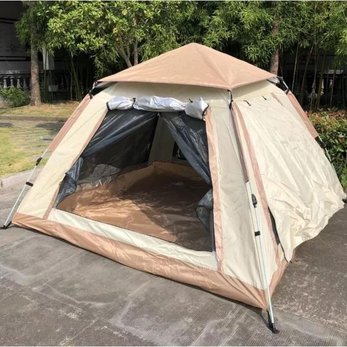 4 People Pop-Up Camping Tent – Automatic Portable Outdoor Tent Multicolor