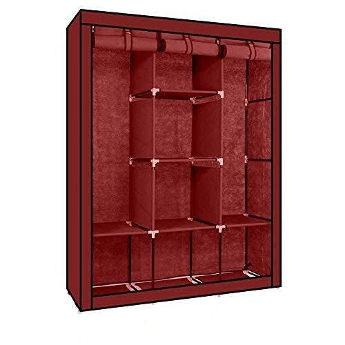 3 Column Portable Steel Cloth Wardrobe – Multicolor
