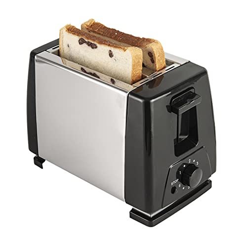 Hoffmans HM-8002. 2 Slice Electric Bread Toaster - Silver, Black