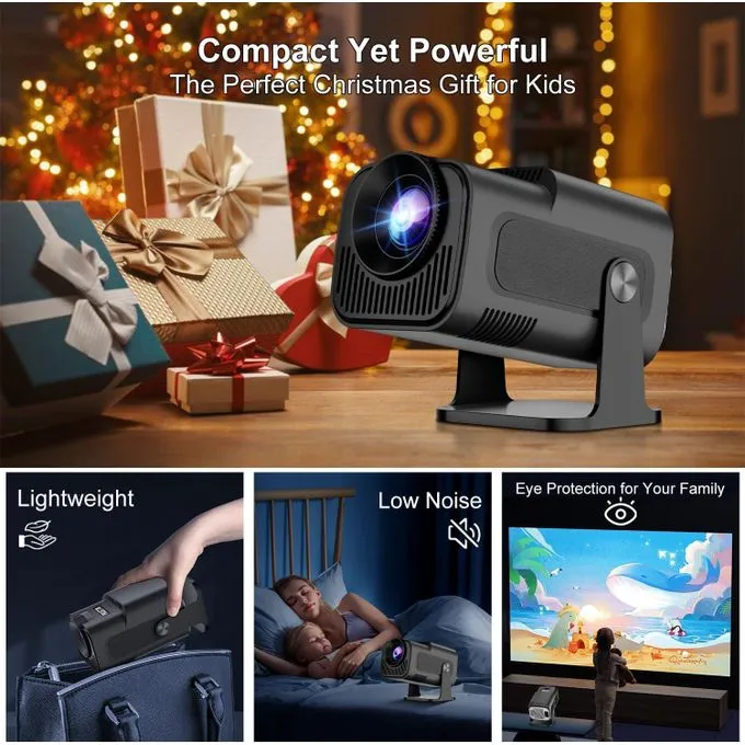 1080P Smart Projector With Built-in Apps, Wifi Bluetooth- Mini Portable Outdoor Movie HY320