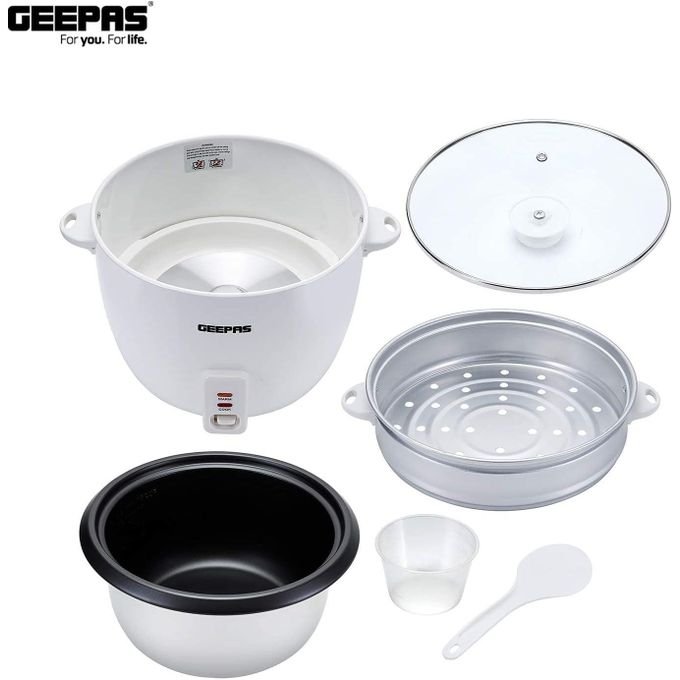 Geepas 2.8 Liters Non Stick Automatic Rice Cooker GRC4327-White