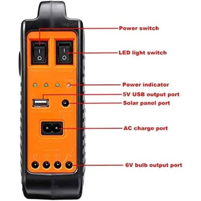 EASY POWER Mini Solar Lighting System With Radio,Usb Cable And Torch Can Charge Your Phone Multicolor