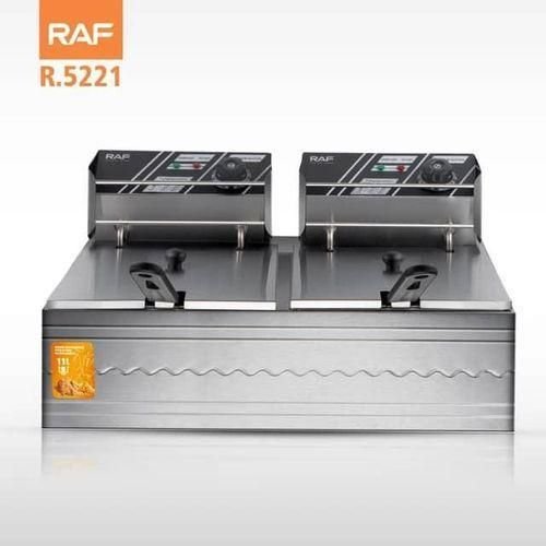 12L RAF Professional Double-Tank Electric Deep Fryer - multicolor