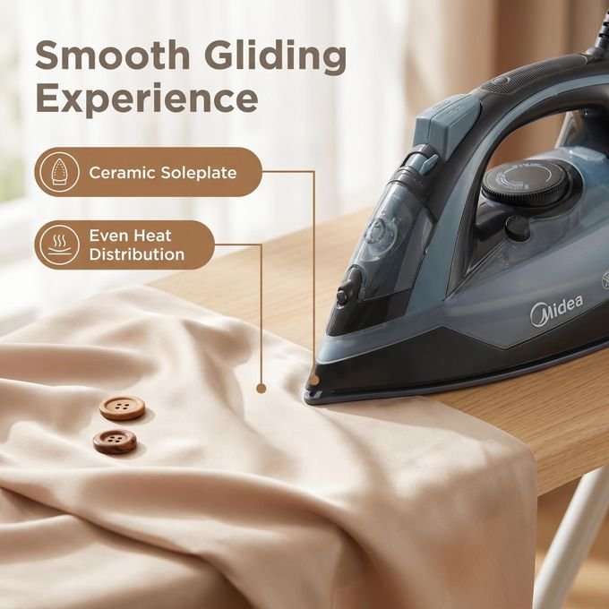 Midea Electric Steam Iron -2400W - Grey