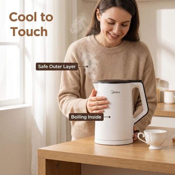 Midea 1.5L Electric Kettle - White