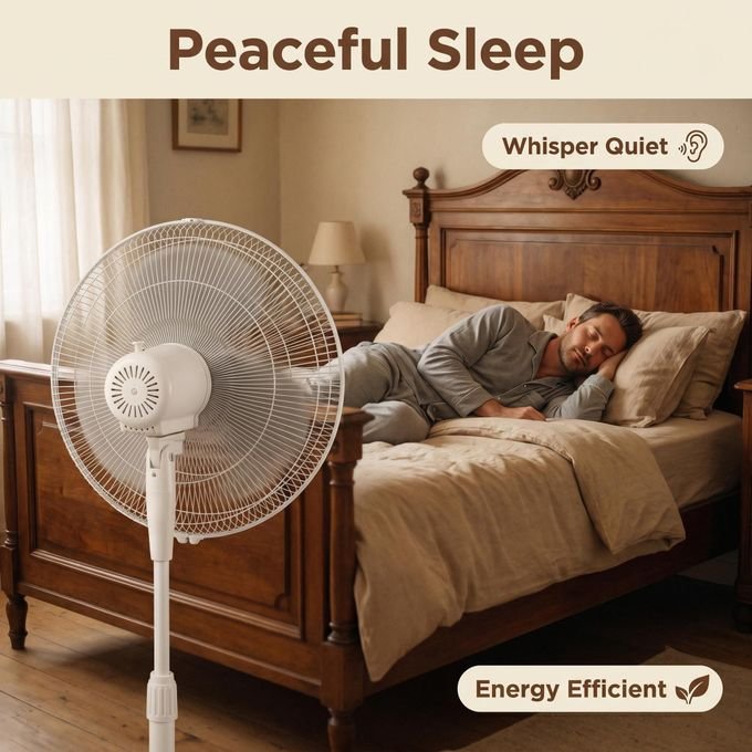 Midea 16 Inch Floor Stand Fan -White