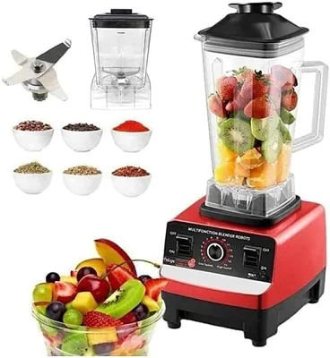 Heavy-Duty Commercial Blender &amp; Grinder – 2-in-1 Juicer Mixer with Stainless Steel Blades