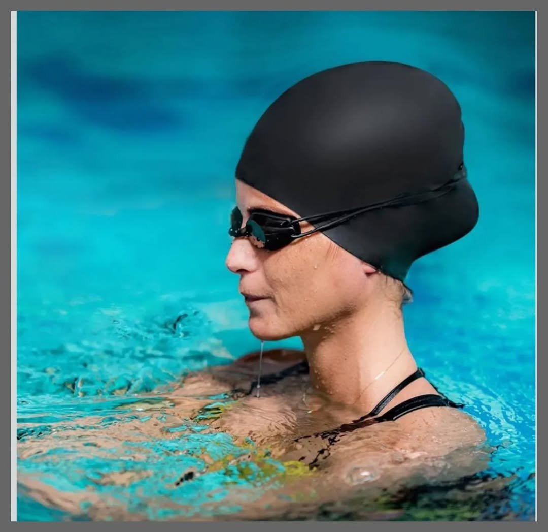 Long Hair Adult Elastic Swim Cap- Multicolor Varies