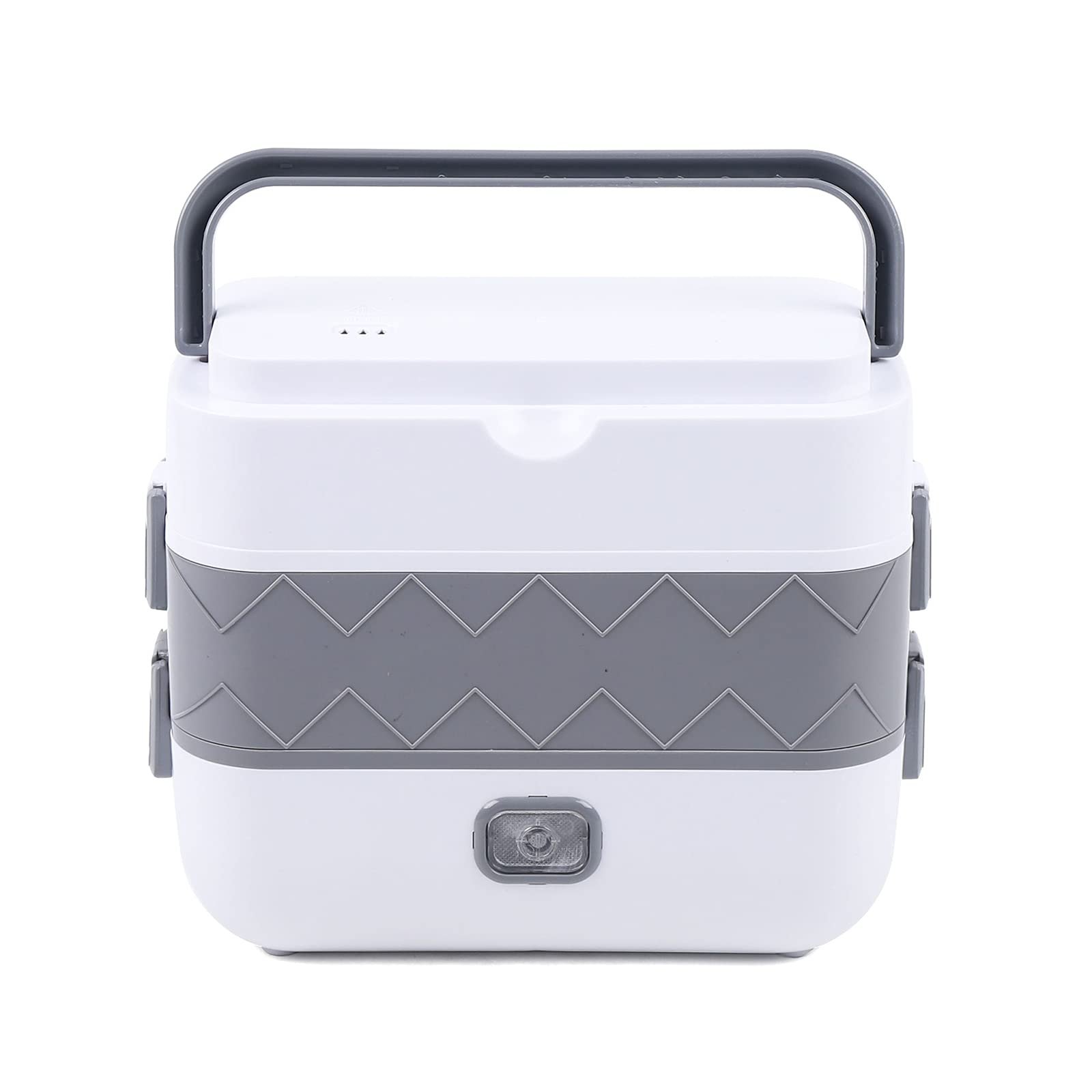 Portable Electric Lunch Box Heating Food Steamer Container-White.