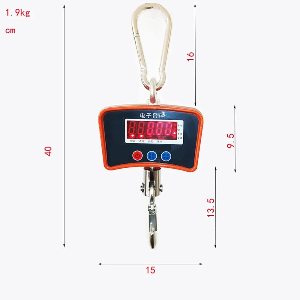 500kg/1100lb Digital Rechargeable Hanging Scale Industrial Crane Scale with Precision Sensor Suitable for Farm Weighing, Outdoor Fishing Scale Game Weighing.