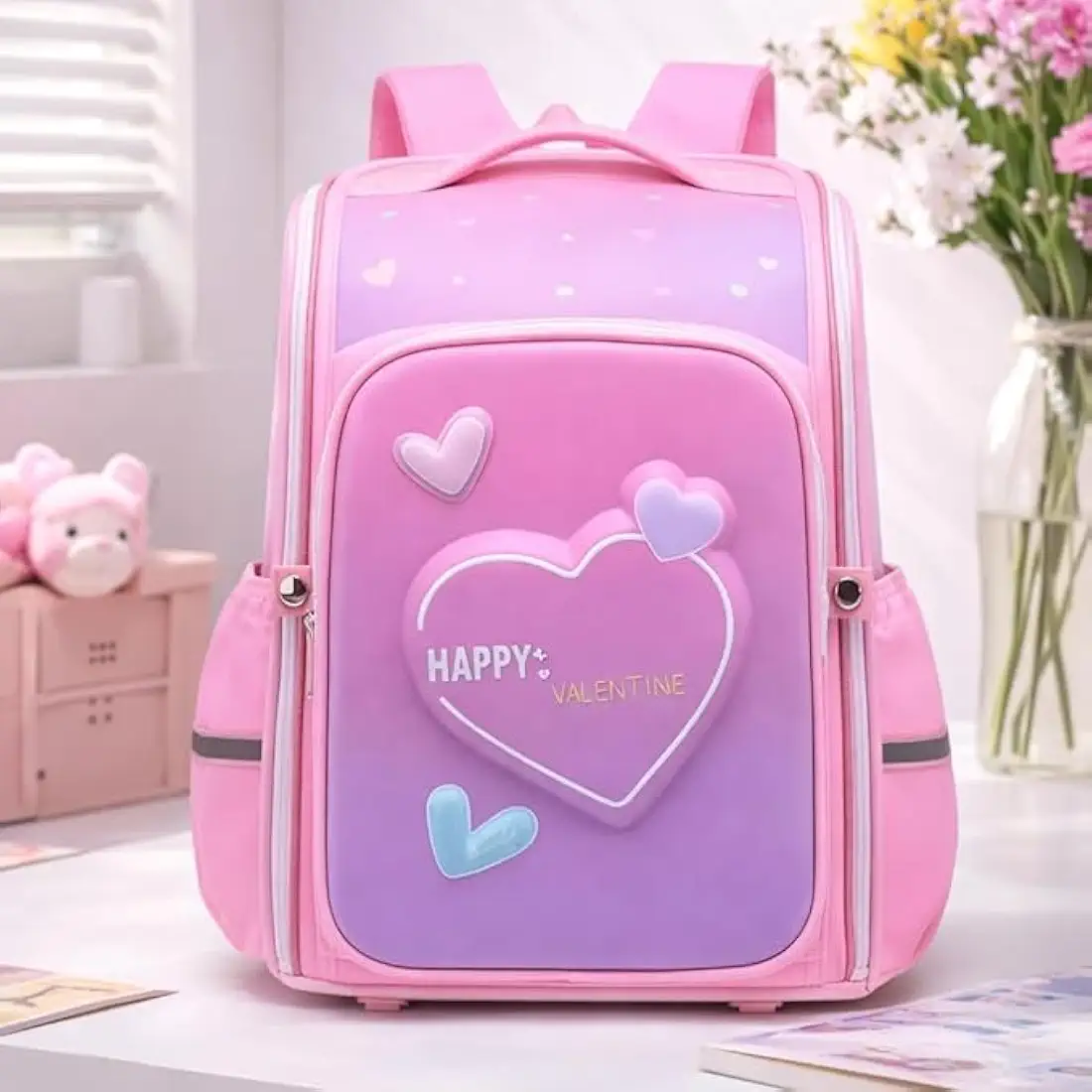 Backpack for 5-12 Years Girl Stylish Durable Water-Resistant Backpack  School Bags