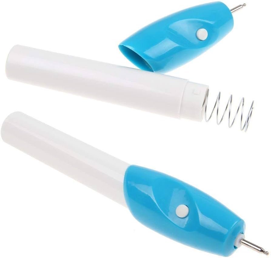 Battery Powered Engraving Pen with 2 lids - Multicolor