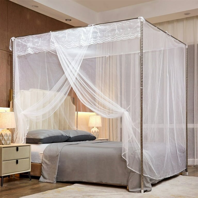 5x6 Mosquito Net With Stands - White