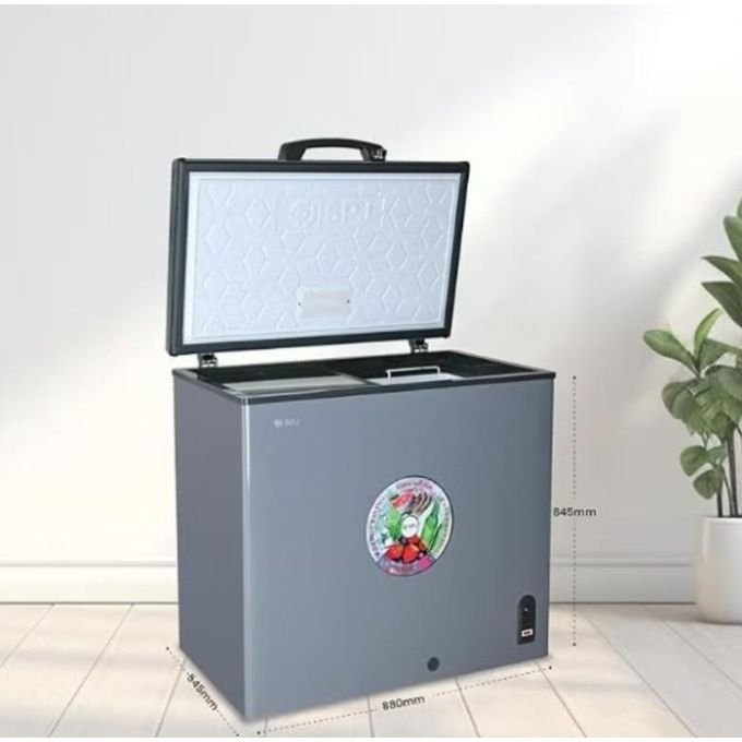 SPJ 210L Deep Freezer / Chest Freezer – Energy Saving, Fast Freezing, Lockable Lid - Grey