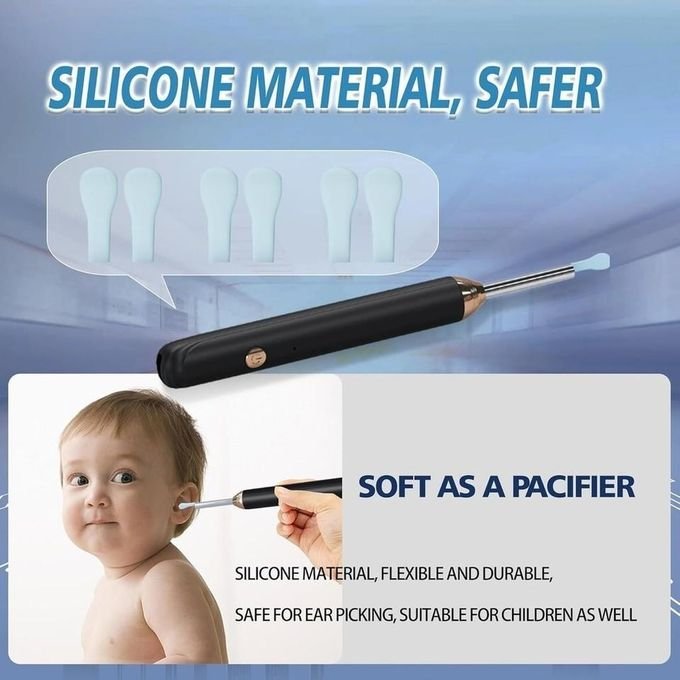 Wireless Visual Ear Wax Removal Tool with HD Otoscope Camera – USB Type-C Rechargeable