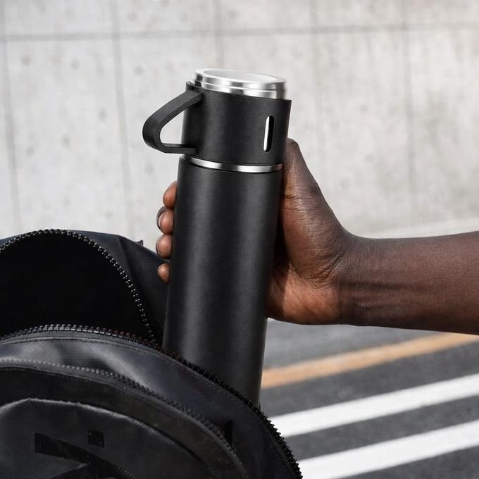 500ml Stainless Steel Vacuum Insulated Thermos Bottle with Cup – Hot & Cold Flask