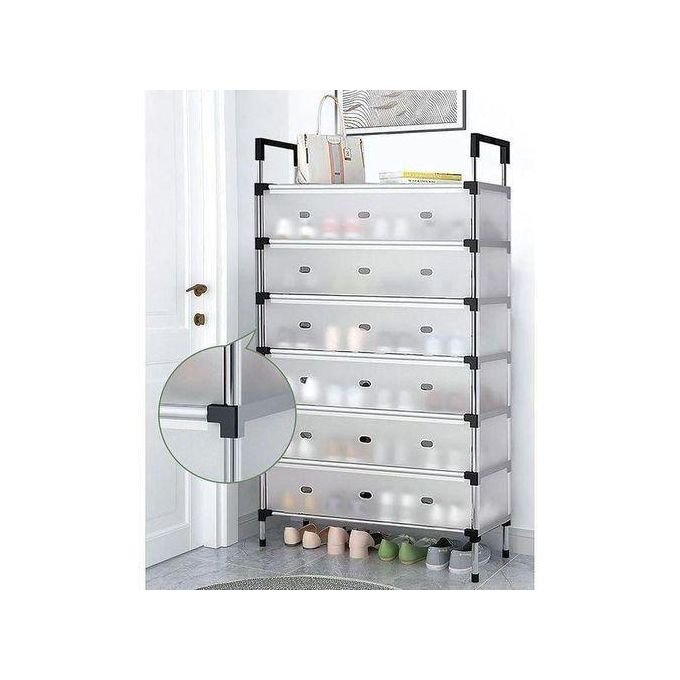 6-Tier Stackable Shoe Rack – Metal Shoe Storage Organizer